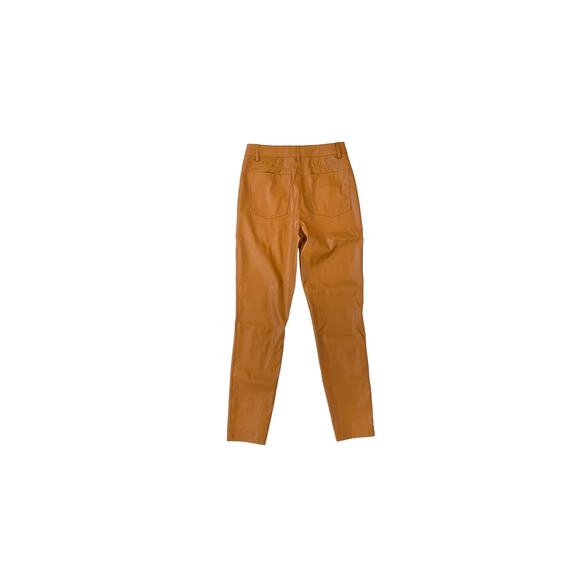 Forever 21 Faux Leather Straight-Leg Pants Camel Color Medium - Picture 3 of 9